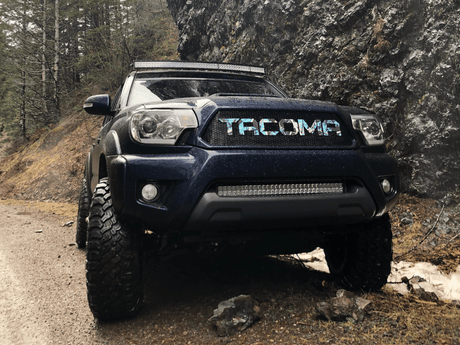 Cali Raised LED LED Light Mount Kits 32" Lower Bumper Flush LED Light Bar Brackets Kit For 2005-2015 Toyota Tacoma