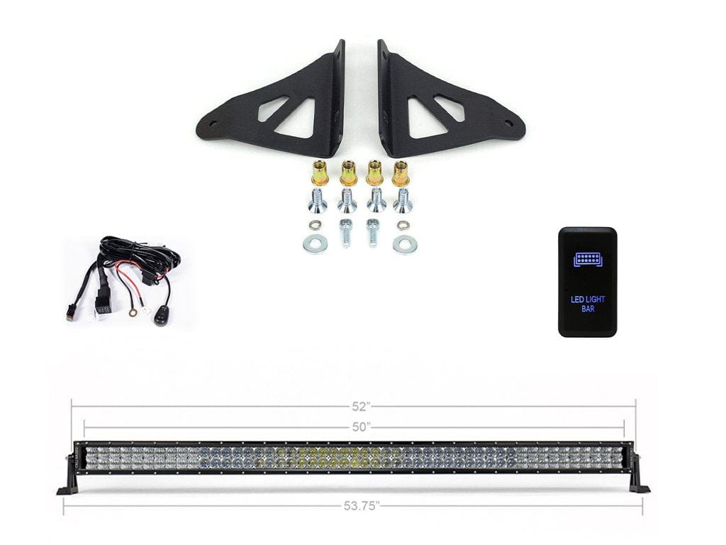Cali Raised LED LED Light Mount Kits 52" Curved LED Light Bar Roof Brackets Kit For 2005-2023 Toyota Tacoma