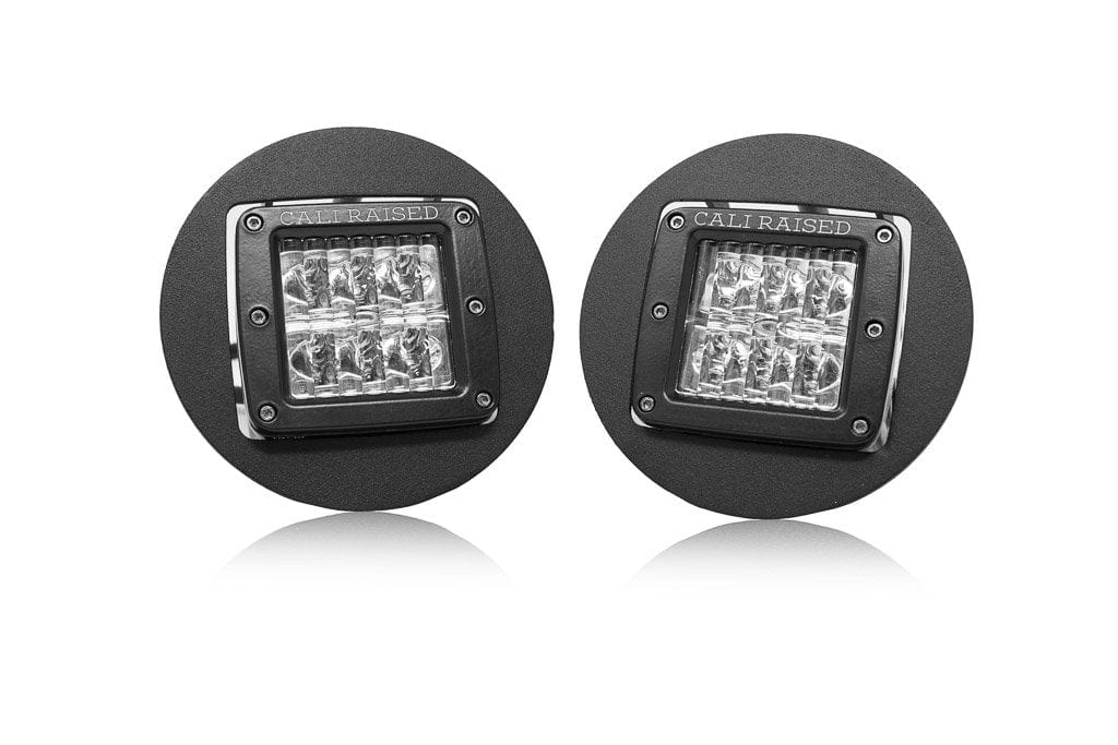 Cali Raised LED LED Light Mount Kits LED Fog Light Pod Replacements Brackets Kit For 2005-2011 Toyota Tacoma