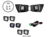 Cali Raised LED LED Light Mount Kits LED Fog Light Pod Replacements Brackets Kit For 2012-2015 Toyota Tacoma