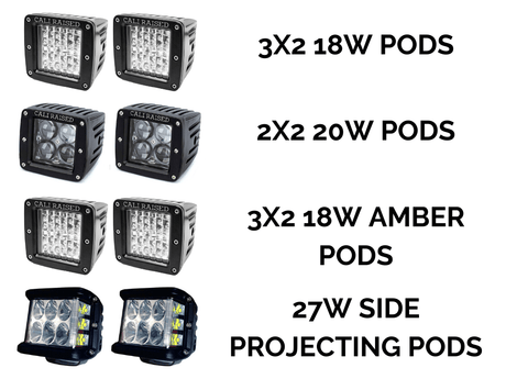 Cali Raised LED LED Light Mount Kits Low Profile Ditch Light Brackets Kit For 2016-2023 Toyota Tacoma