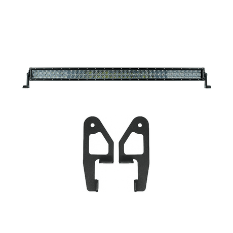 Cali Raised LED LED Light Mounts/Combos 42 in White Dual Row SPOT Beam Premium Roof Rack Front Light Bar Kit for 2005-2023 Toyota Tacoma