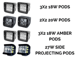 Cali Raised LED Lighting Accessories Ditch Light Bracket Extensions