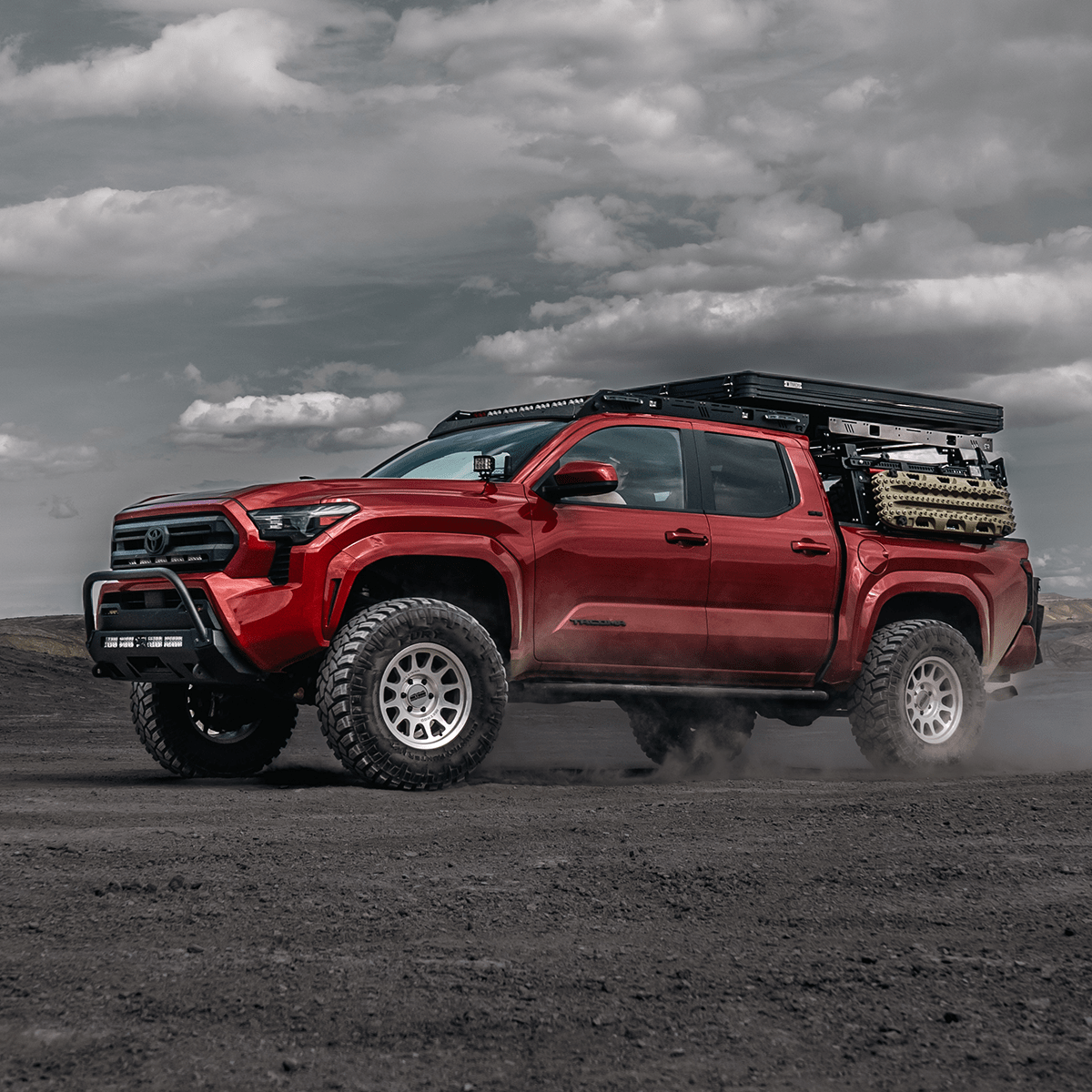 Cali Raised LED Rock Sliders/Armor Stealth Bumper For 2024+ Tacoma