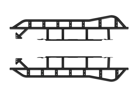 Cali Raised LED Rock Sliders/Armor Step Edition Rock Sliders For 2024+ Toyota Tacoma