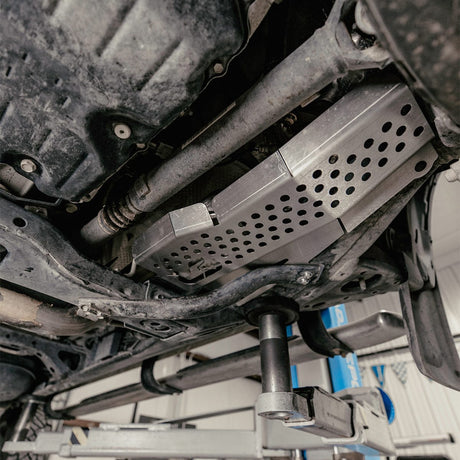 Cali Raised LED Skid Plate Catalytic Converter Shield For 2016-2023 Toyota Tacoma