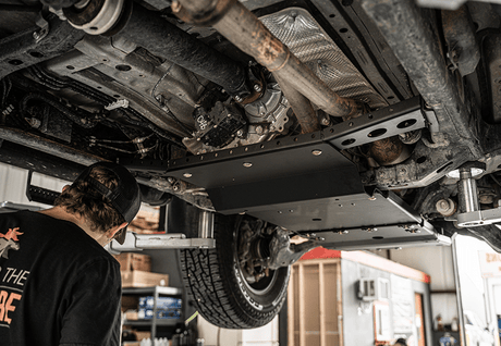 Cali Raised LED Skid Plate Transfer Case Skid Plate For 2016-2023 Toyota Tacoma
