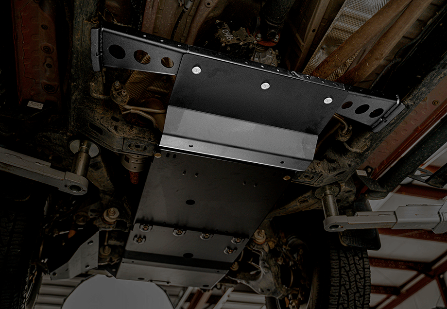 Cali Raised LED Skid Plate Transfer Case Skid Plate For 2016-2023 Toyota Tacoma