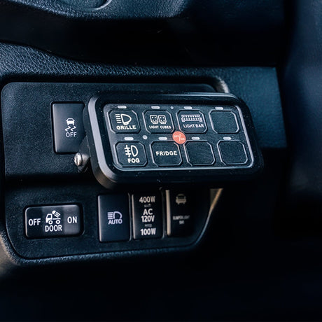 Cali Raised LED Switches Vehicle Accessory 8 Switch Control System (Blue Backlighting)