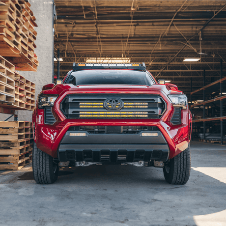 Cali Raised LED Two Light Bars 32" Lo Pro Grille LED Light Bar Kit for 2024+ Toyota Tacoma