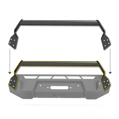 CBI/Prinsu TOYOTA TACOMA COVERT BOLT-ON GRILL GUARD | 2016-2021