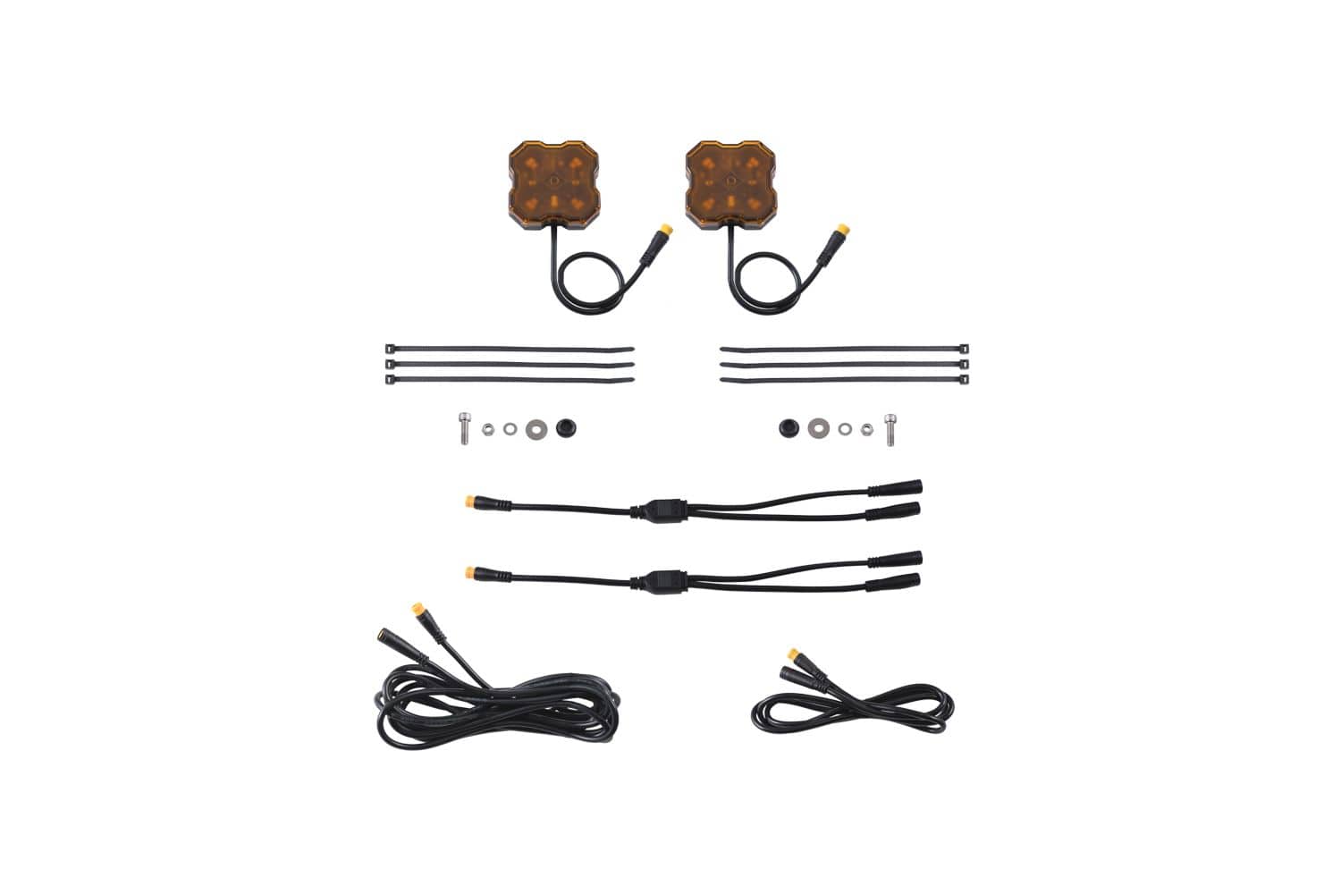 Diode Dynamics Amber Stage Series Single-Color LED Rock Light (Add-On 2-Pack)