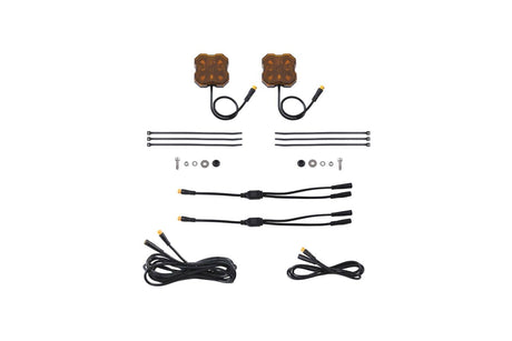 Diode Dynamics Amber Stage Series Single-Color LED Rock Light (Add-On 2-Pack)