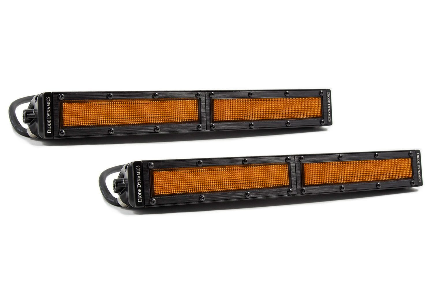 Diode Dynamics Flood Stage Series 12" SAE Amber Light Bar (Pair)