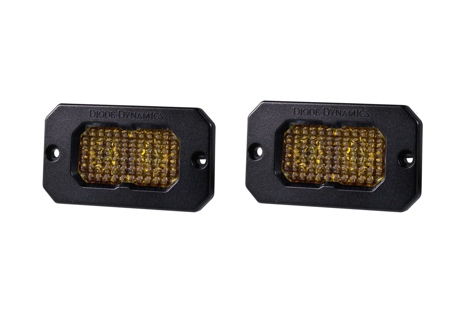 Diode Dynamics Flood Stage Series 2" SAE Yellow Sport Flush Mount LED Pod (Pair)