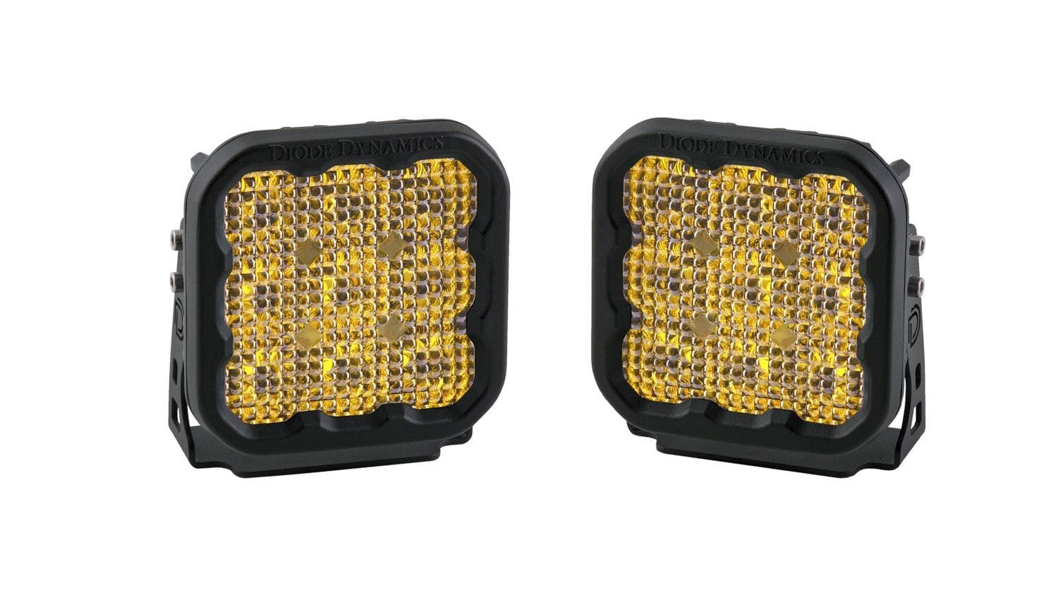 Diode Dynamics Flood Stage Series 5" Yellow Pro LED Pod (Pair)