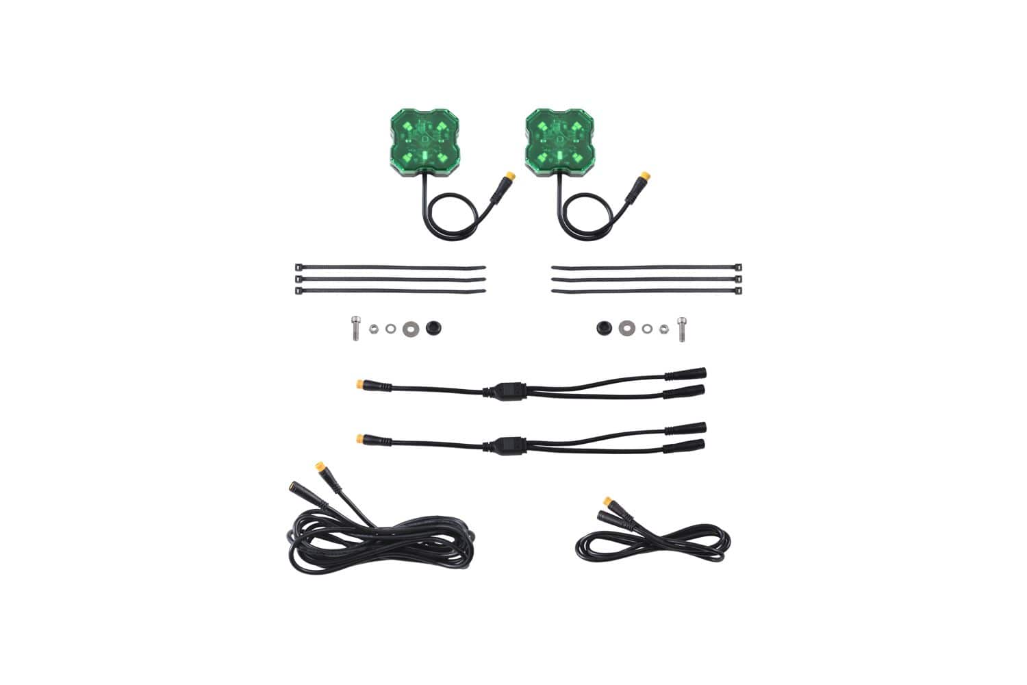 Diode Dynamics Green Stage Series Single-Color LED Rock Light (Add-On 2-Pack)