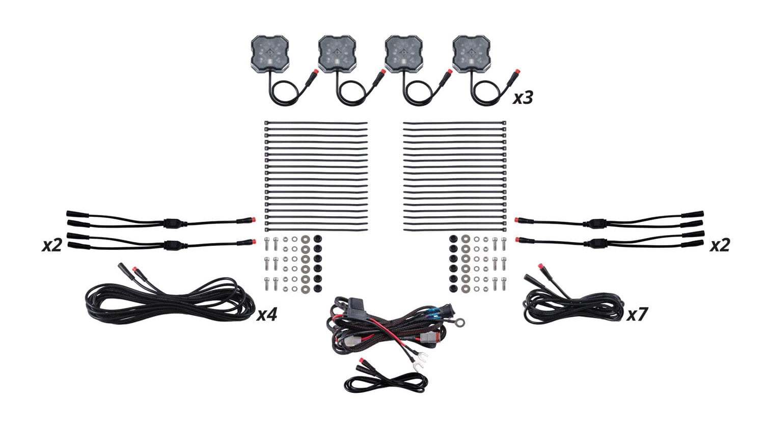 Diode Dynamics No / No Stage Series RGBW LED Rock Light Kit (12-Pack)