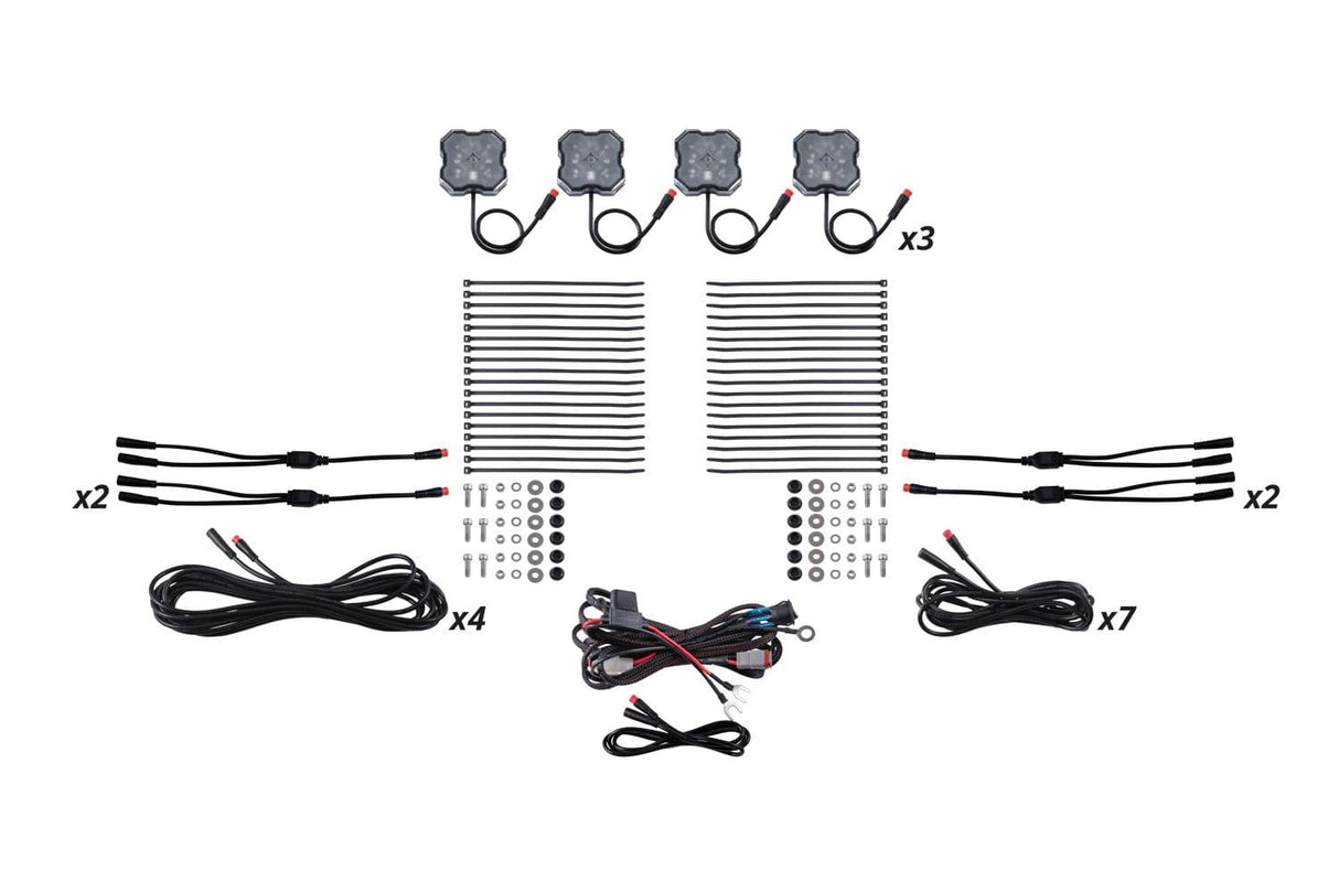 Diode Dynamics No / No Stage Series RGBW LED Rock Light Kit (12-Pack)