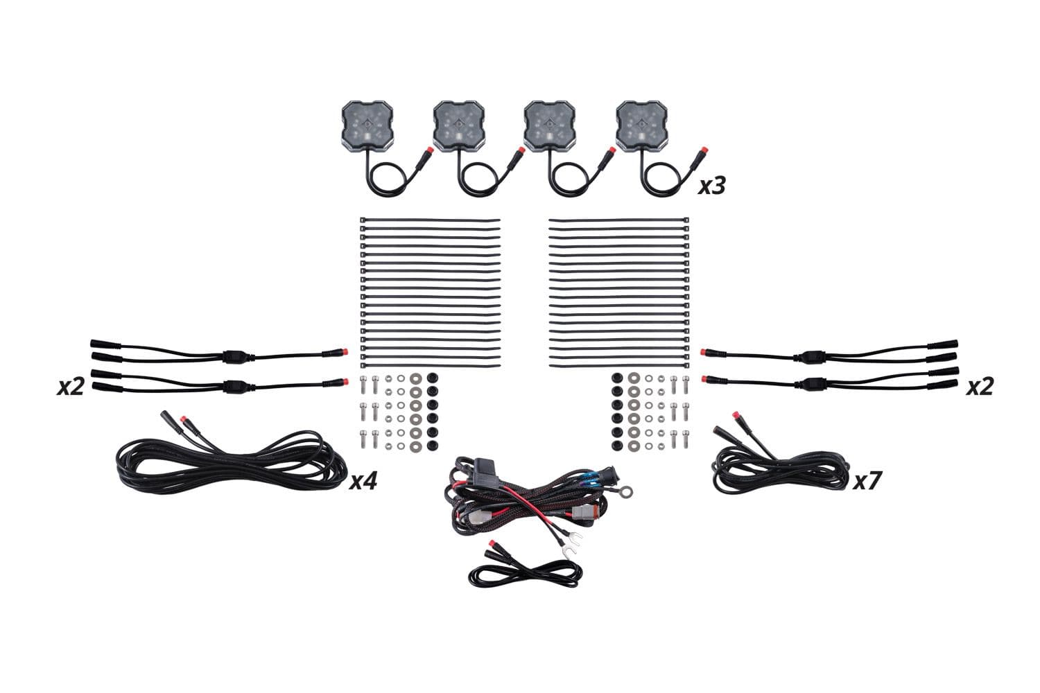 Diode Dynamics No / No Stage Series RGBW LED Rock Light Kit (12-Pack)