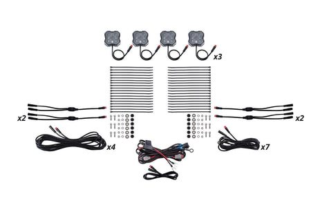 Diode Dynamics No / No Stage Series RGBW LED Rock Light Kit (12-Pack)