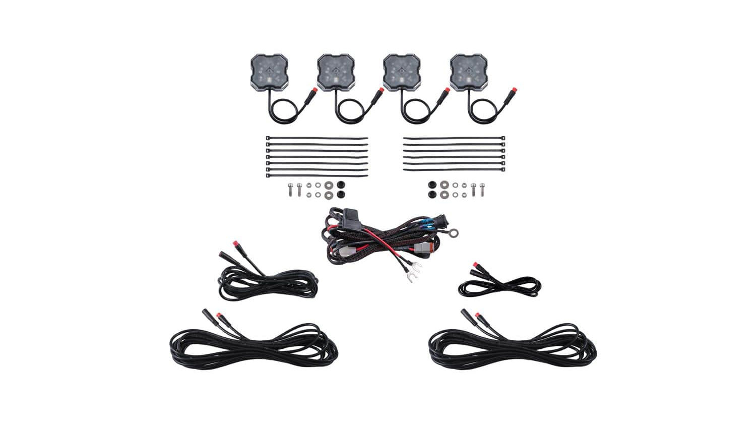 Diode Dynamics No / No Stage Series RGBW LED Rock Light Kit (4-Pack)