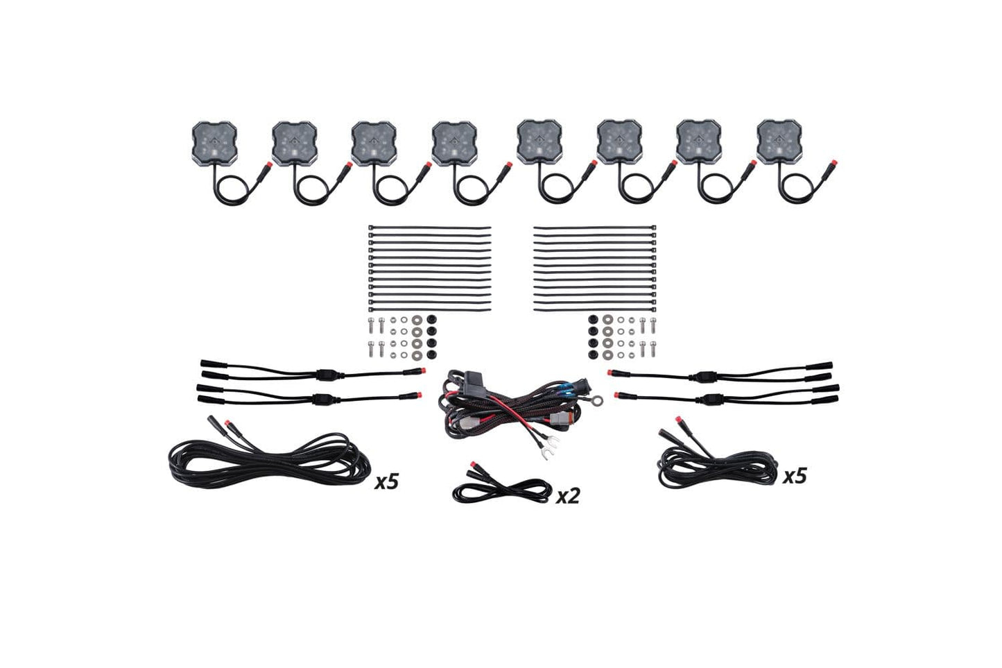 Diode Dynamics RGBW / No / No Stage Series LED Rock Light Kit For 2024 Toyota Tacoma