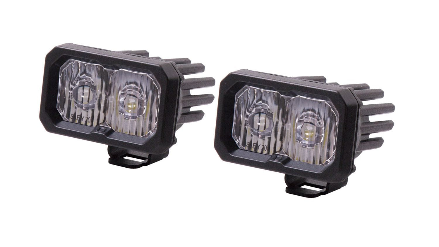Diode Dynamics SAE/DOT Driving / Cool White (6000K) Stage Series 2" SAE/DOT White Sport Standard LED Pod (Pair)