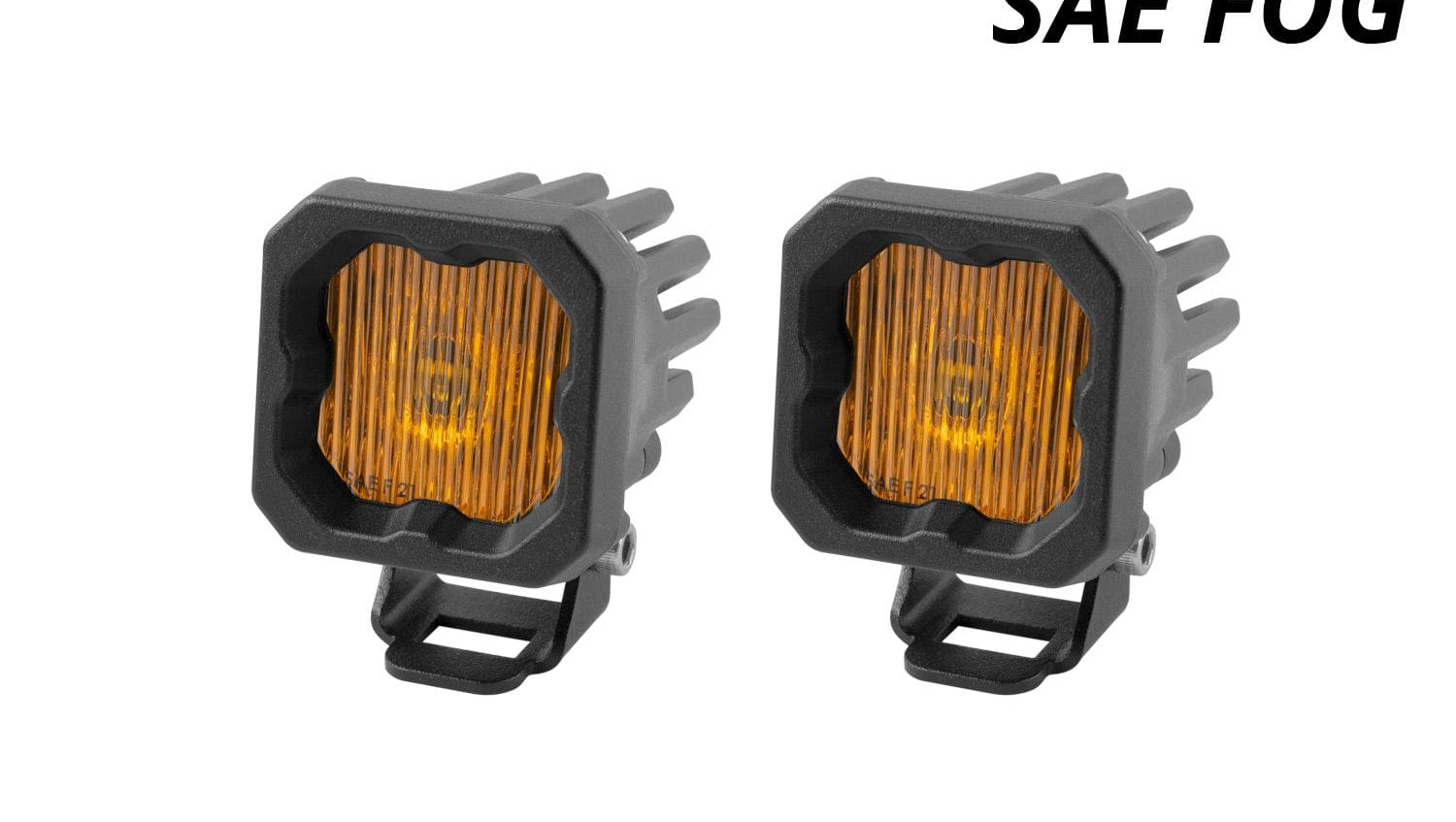 Diode Dynamics SAE Fog / Amber Stage Series C1 Yellow SAE Fog Standard LED Pod (Pair)