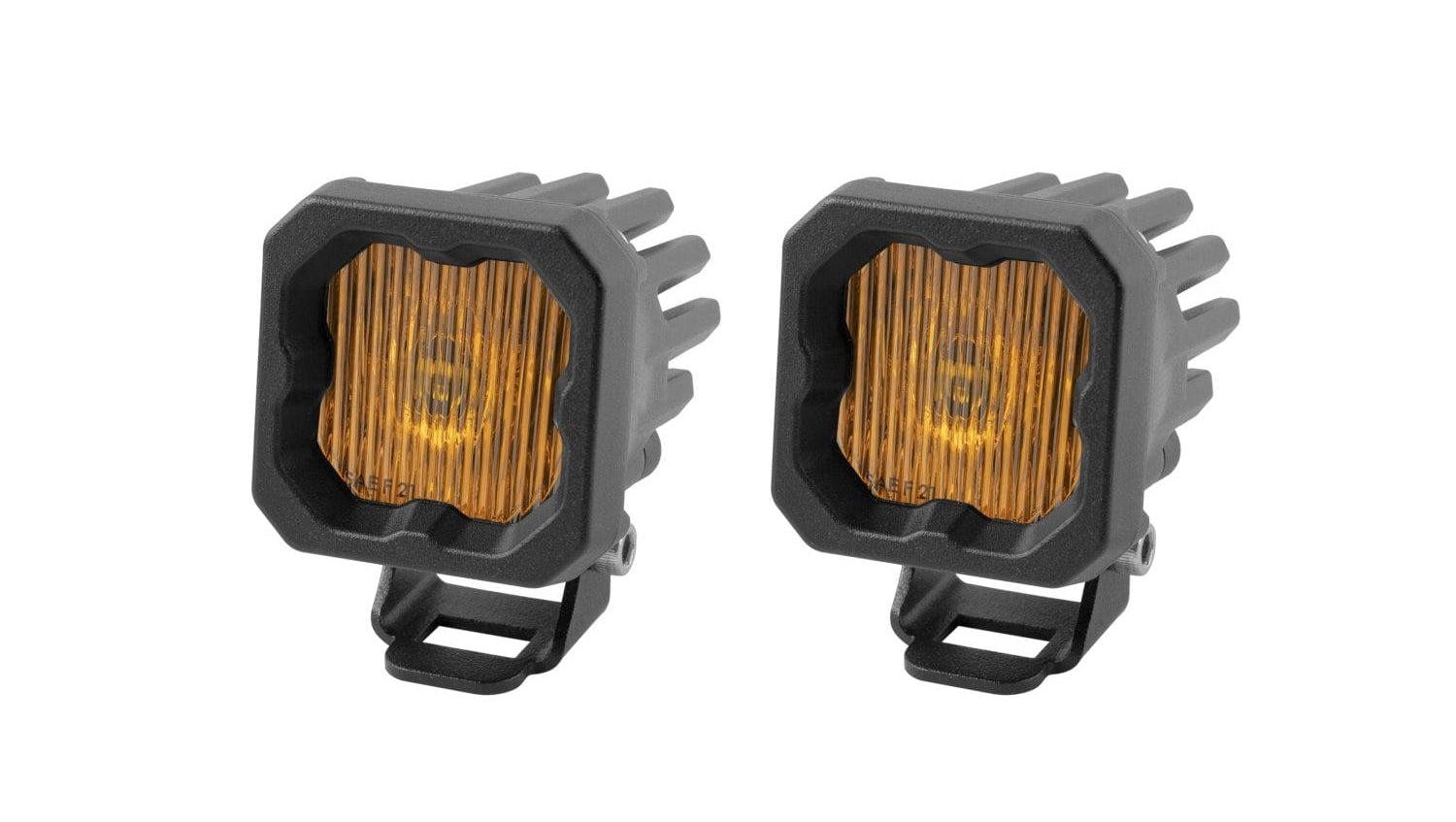 Diode Dynamics SAE Fog / Amber Stage Series C1 Yellow SAE Fog Standard LED Pod (Pair)