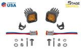 Diode Dynamics SAE Fog / Amber Stage Series C1 Yellow SAE Fog Standard LED Pod (Pair)