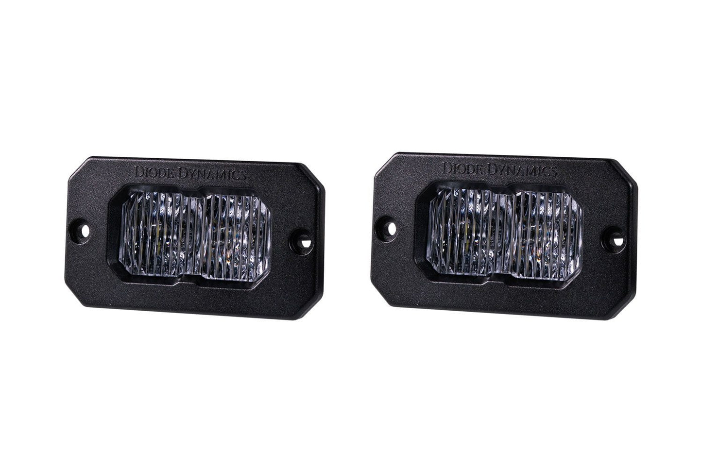 Diode Dynamics SAE Fog / Cool White (6000K) Stage Series 2" SAE White Sport Flush Mount LED Pod (Pair)