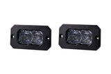 Diode Dynamics SAE Fog / Cool White (6000K) Stage Series 2" SAE White Sport Flush Mount LED Pod (Pair)
