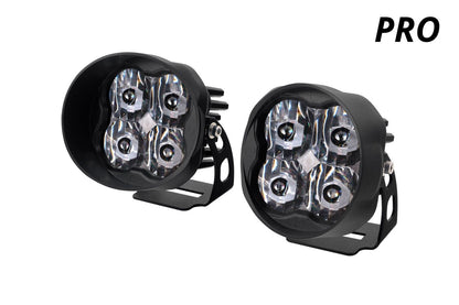 Diode Dynamics SAE Fog / N/A Stage Series 3" SAE/DOT White Pro Angled LED Pod (Pair)