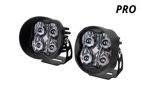 Diode Dynamics SAE Fog / N/A Stage Series 3" SAE/DOT White Pro Angled LED Pod (Pair)