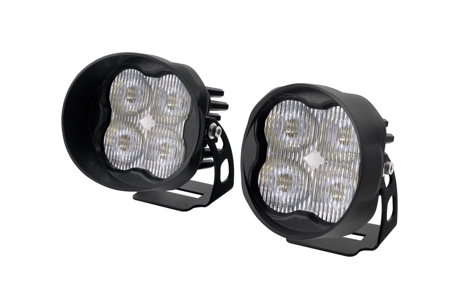 Diode Dynamics SAE Fog / N/A Stage Series 3" SAE/DOT White Sport Angled LED Pod (Pair)