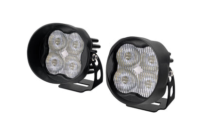 Diode Dynamics SAE Fog / N/A Stage Series 3" SAE White Max Angled LED Pod (Pair)