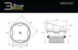 Diode Dynamics SAE Fog / N/A Stage Series 3" SAE Yellow Max Angled LED Pod (Pair)