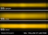 Diode Dynamics SAE Fog / N/A Stage Series 3" SAE Yellow Max Angled LED Pod (Pair)