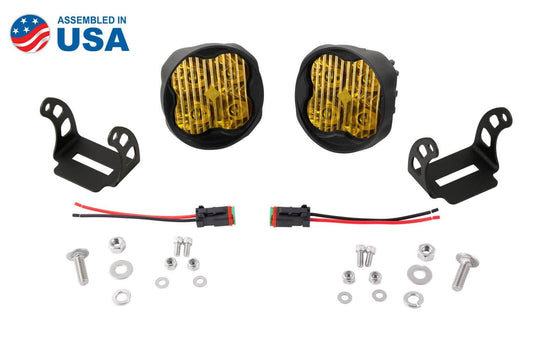 Diode Dynamics SAE Fog / N/A Stage Series 3" SAE Yellow Sport Angled LED Pod (Pair)