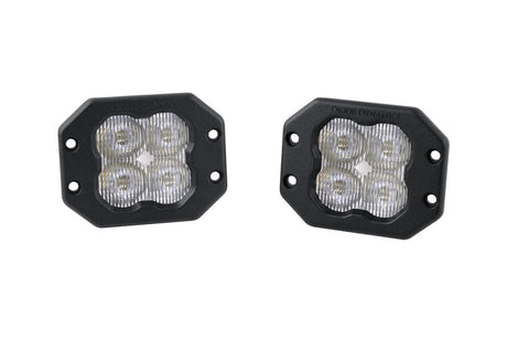Diode Dynamics SAE Fog / None Stage Series 3" SAE/DOT White Pro Flush Mount LED Pod (Pair)