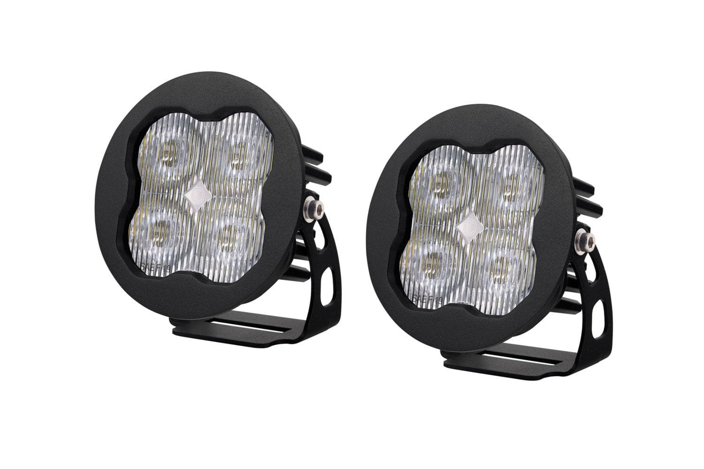Diode Dynamics SAE Fog / None Stage Series 3" SAE/DOT White Pro Round LED Pod (Pair)