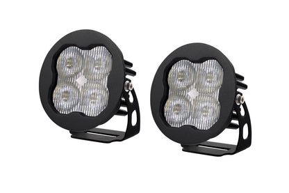 Diode Dynamics SAE Fog / None Stage Series 3" SAE White Max Round LED Pod (Pair)