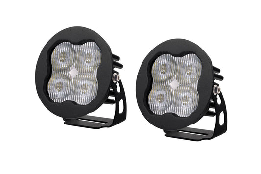 Diode Dynamics SAE Fog / None Stage Series 3" SAE White Max Round LED Pod (Pair)