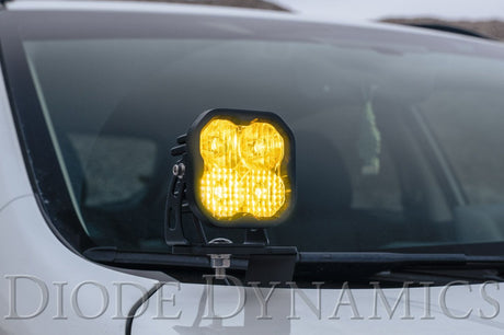 Diode Dynamics SAE Fog / None Stage Series 3" SAE Yellow Max Round LED Pod (One)