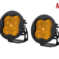 Diode Dynamics SAE Fog / None Stage Series 3" SAE Yellow Max Round LED Pod (Pair)