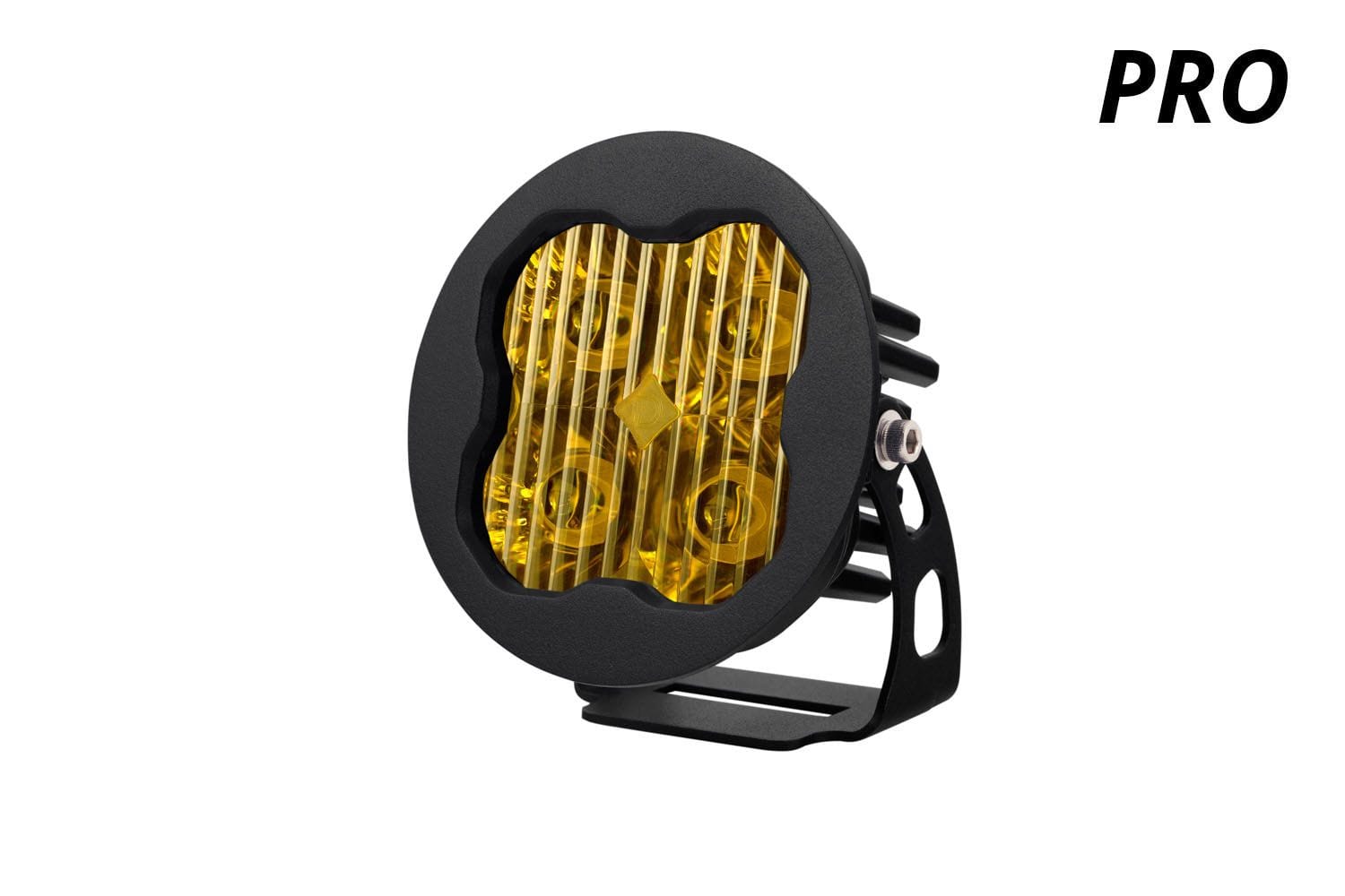 Diode Dynamics SAE Fog / None Stage Series 3" SAE Yellow Pro Round LED Pod (One)