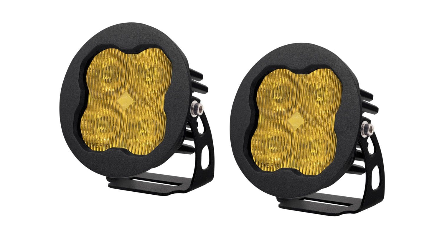 Diode Dynamics SAE Fog / None Stage Series 3" SAE Yellow Pro Round LED Pod (Pair)