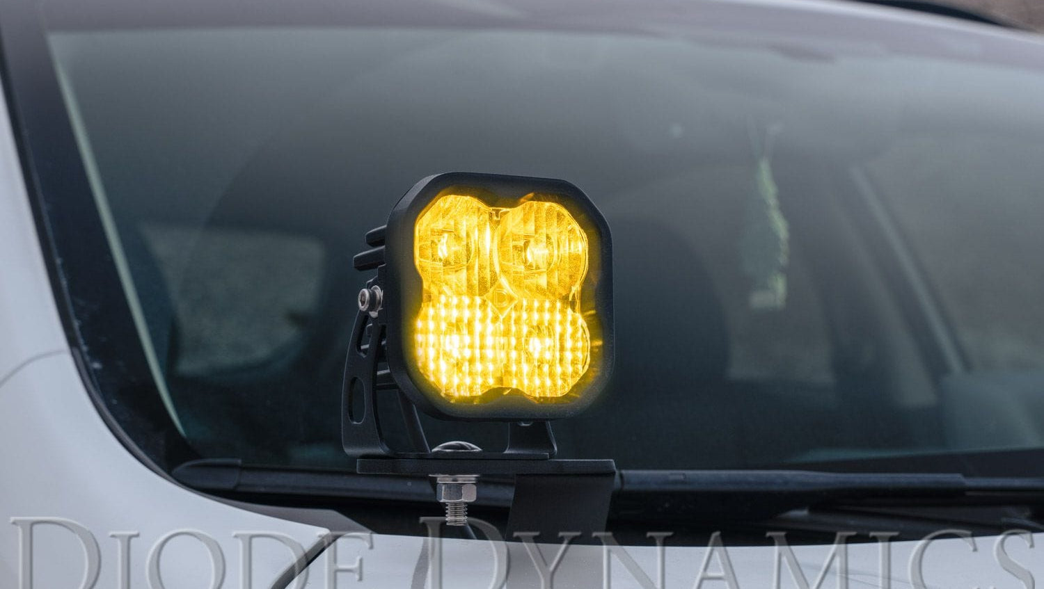 Diode Dynamics SAE Fog / None Stage Series 3" SAE Yellow Pro Round LED Pod (Pair)