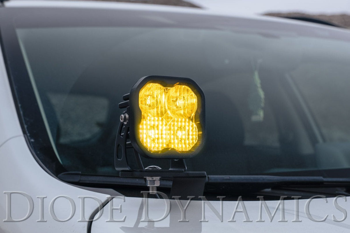 Diode Dynamics SAE Fog / None Stage Series 3" SAE Yellow Pro Round LED Pod (Pair)